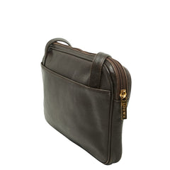 ロエベ アナグラム 斜め掛け ショルダーバッグ ブラウン レザー スウェード レディース LOEWE 【中古】