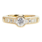 K18YG イエローゴールド ダイヤ0.616ct ダイヤ0.47ct リング 指輪 レディース 9.5号 【中古】
