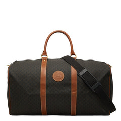 ロンシャン ボストンバッグ 2WAY ショルダーバッグ ブラック ブラウン PVC レザー レディース Longchamp 【中古】
