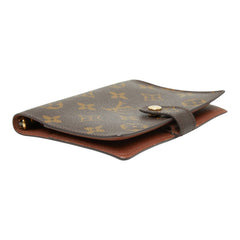 ルイ ヴィトン モノグラム アジェンダPM 手帳カバー R20005 ブラウン PVC レザー レディース LOUIS VUITTON 【中古】