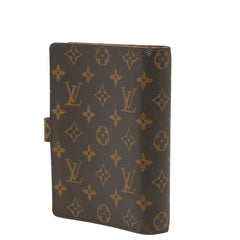 ルイ ヴィトン モノグラム アジェンダMM 手帳カバー R20105 ブラウン PVC レザー レディース LOUIS VUITTON 【中古】