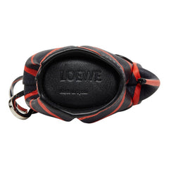 ロエベ エレファント 象 コインケース バッグチャーム ネイビー レッド レザー レディース LOEWE 【中古】