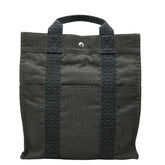 エルメス エールライン アドMM リュックサック 2WAY ハンドバッグ グレー キャンバス レディース HERMES 【中古】