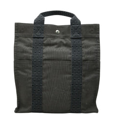 エルメス エールライン アドMM リュックサック 2WAY ハンドバッグ グレー キャンバス レディース HERMES 【中古】