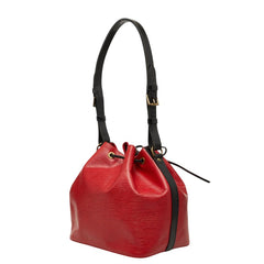 ルイ ヴィトン エピ プチ ノエ バイカラー ショルダーバッグ M44172 レッド ブラック レザー レディース LOUIS VUITTON 【中古】