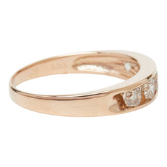 K18PG ピンクゴールド ダイヤ0.50ct 5Pダイヤリング リング 指輪 レディース 10号 【中古】