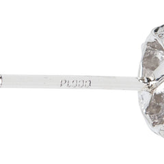 Pt900 プラチナ ルビー ダイヤ0.20ct フラワーモチーフ ピアス レディース 【中古】