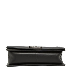 シャネル ボーイシャネル マトラッセ ココマーク チェーン ショルダーバッグ ブラック ラムスキン レディース CHANEL 【中古】