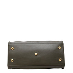 サンローラン Yライン プチカバス ハンドバッグ ショルダーバッグ 2WAY 311210 カーキ グリーン系 レザー レディース SAINT LAURENT 【中古】