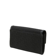 ディオール トロッター 長財布 ブラック キャンバス レザー レディース Dior 【中古】