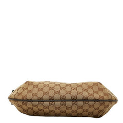 グッチ GGキャンバス 斜め掛け ショルダーバッグ 181092 ベージュ ブラウン キャンバス レザー レディース GUCCI 【中古】