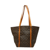 ルイ ヴィトン モノグラム サックショッピング トートバッグ ショルダーバッグ M51108 ブラウン PVC レザー レディース LOUIS VUITTON 【中古】