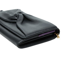 ロエベ アナグラム 長財布 チェーンウォレット ブラック レザー レディース LOEWE 【中古】