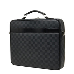 ルイ ヴィトン ダミエ グラフィット スティーブ ビジネスバッグ ショルダーバッグ 2WAY N58030 ブラック PVC レザー メンズ LOUIS VUITTON 【中古】