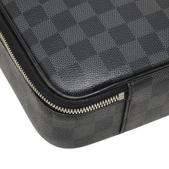 ルイ ヴィトン ダミエ グラフィット スティーブ ビジネスバッグ ショルダーバッグ 2WAY N58030 ブラック PVC レザー メンズ LOUIS VUITTON 【中古】