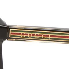 グッチ シェリーライン サングラス スクエア アイウェア GG0381S ブラック プラスチック レディース GUCCI 【中古】