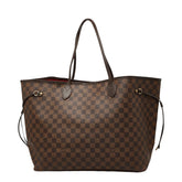 ルイ ヴィトン ダミエ ネヴァーフルGM トートバッグ N51106 ブラウン PVC レザー レディース LOUIS VUITTON 【中古】