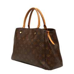 ルイ ヴィトン モノグラム モンテーニュMM ハンドバッグ ショルダーバッグ 2WAY M41056 ブラウン PVC レザー レディース LOUIS VUITTON 【中古】