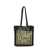 フェンディ Fazzuolo ミニ ハンドバッグ ブラック イエロー レザー レディース FENDI 【中古】