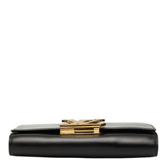 ルイ ヴィトン ポシェットルイーズMM チェーン ショルダーバッグ M51033 ノワール ブラック レザー レディース LOUIS VUITTON 中古