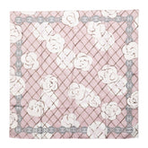 シャネル ココマーク カメリア スカーフ 大判 ピンク シルク レディース CHANEL 【中古】
