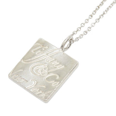 ティファニー ノーツ スクエア ネックレス ペンダント シルバー SV925 シルバー レディース TIFFANY&Co. 【中古】