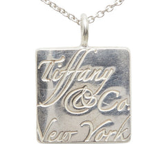 ティファニー ノーツ スクエア ネックレス ペンダント シルバー SV925 シルバー レディース TIFFANY&Co. 【中古】