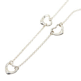 ティファニー 3P オープンハート エルサ ペレッティ ネックレス ペンダント SV925 シルバー レディース TIFFANY&Co. 【中古】
