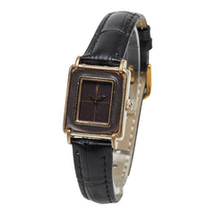 サンローラン マカロン レザーイン 腕時計 4-831268 クオーツ ブラウン文字盤 メタル レザー レディース SAINT LAURENT 【中古】