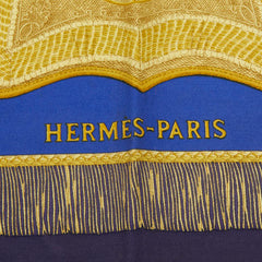 エルメス カレ90 Poste et Cavalerie サーベル飾袋 スカーフ 大判 マルチカラー シルク レディース HERMES 【中古】