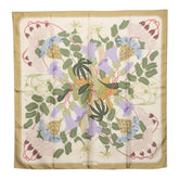 エルメス カレ90 Flora Graeca ギリシャの花 スカーフ 大判 グリーン系 マルチカラー シルク レディース HERMES 【中古】