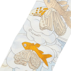 エルメス ツイリー Sur Mon Nuage 私の雲 スカーフ アイボリー マルチカラー シルク レディース HERMES 【中古】