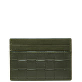 ボッテガヴェネタ イントレチャート カードケース カーキ グリーン レザー レディース BOTTEGAVENETA 【中古】