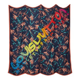 ルイ ヴィトン エトール・ハワイアンリリー ストール 大判 050197 ネイビー マルチカラー シルク ウール カシミヤ レディース LOUIS VUITTON 【中古】