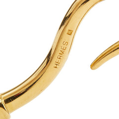 エルメス ジャンボブレス ブレスレット ゴールド ブラウン メッキ レザー レディース HERMES 【中古】