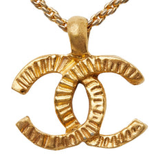 シャネル ココマーク ペンダント ネックレス ゴールド メッキ GP レディース CHANEL 【中古】