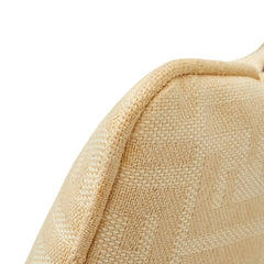 フェンディ ズッカ ショルダーバッグ ベージュ ブラウン キャンバス レザー レディース FENDI 【中古】