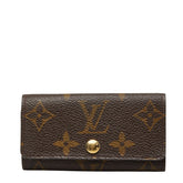 ルイ ヴィトン モノグラム ミュルティクレ4 キーケース M69517 ブラウン PVC レザー レディース LOUIS VUITTON 【中古】