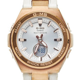 カシオ Baby-G G-MS ベビーG ジーミズ 腕時計 MSG-W200G クオーツ シルバー文字盤 シリコン メタル レディース CASIO 【中古】