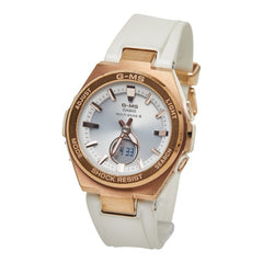 カシオ Baby-G G-MS ベビーG ジーミズ 腕時計 MSG-W200G クオーツ シルバー文字盤 シリコン メタル レディース CASIO 【中古】