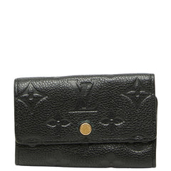 ルイ ヴィトン モノグラム アンプラント ミュルティクレ6 キーケース M64421 ノワール ブラック レザー レディース LOUIS VUITTON 【中古】