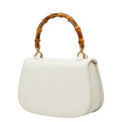 グッチ バンブー ハンドバッグ ショルダーバッグ 2WAY 000 1014 0188 ホワイト レザー レディース GUCCI 【中古】