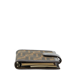フェンディ ズッカ アジェンダPM システム手帳 ブラウン系 キャンバス レザー レディース FENDI 【中古】