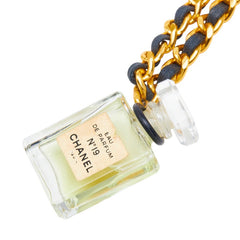 シャネル No.19 パフュームボトル チェーン ペンダント ネックレス ゴールド メッキ プラスチック レディース CHANEL 【中古】