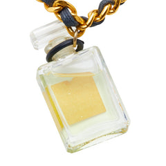 シャネル No.19 パフュームボトル チェーン ペンダント ネックレス ゴールド メッキ プラスチック レディース CHANEL 【中古】