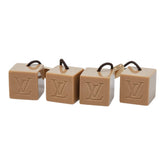 ルイ ヴィトン アンクルージョン キューブ ヘアゴム ヘアアクセサリー 2個セット ベージュ プラスチック レディース LOUIS VUITTON 【中古】