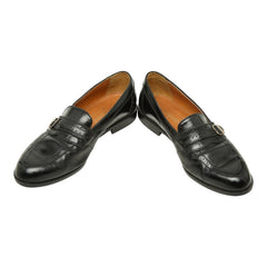 サンローラン - YSLロゴ ローファー ブラック レザー メンズ SAINT LAURENT 【中古】