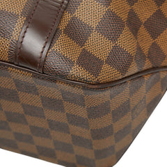 ルイ ヴィトン ダミエ サック ショッピング トートバッグ ショルダー ブラウン PVC レザー レディース LOUIS VUITTON 【中古】