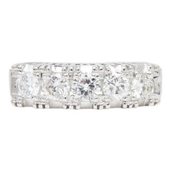 Pt850 プラチナ ダイヤ0.78ct 一文字リング リング 指輪 レディース 13.5号 【中古】