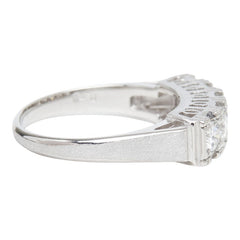 Pt850 プラチナ ダイヤ0.78ct 一文字リング リング 指輪 レディース 13.5号 【中古】